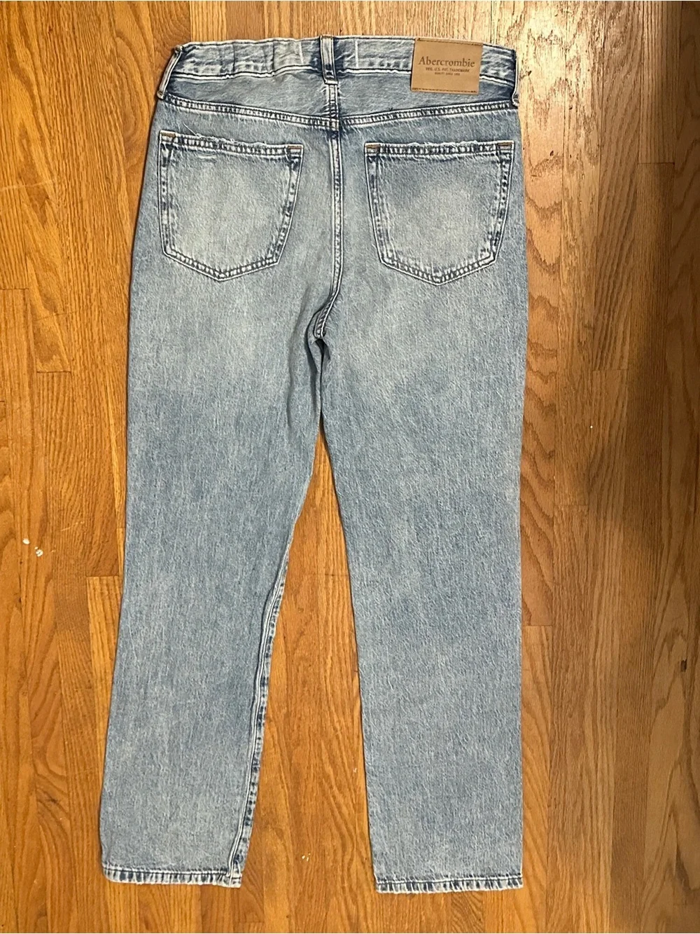 Abercrombie Kids Boys Loose Jeans Size 13/14 Regular Light Wash Adjustable
